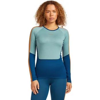 Dámské merino tričko s dlouhým rukávem ICEBREAKER Wmns 200 Oasis+ LS Crewe, Atlantis/Hydro/Trail/Cb velikost: M