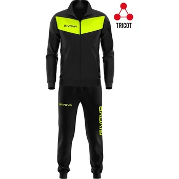 Moto kalhoty Sportovní souprava Givova Visa black-yellow fluo L
