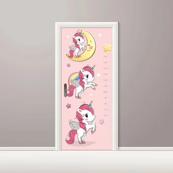 Fototapeta Samolepící fototapeta na dveře - Dětský metr s poníky