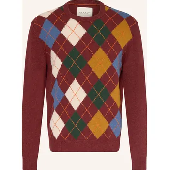 Pánský svetr Gant Pánský Svetr, tmavě červená / modrá / tmavě žlutá, L