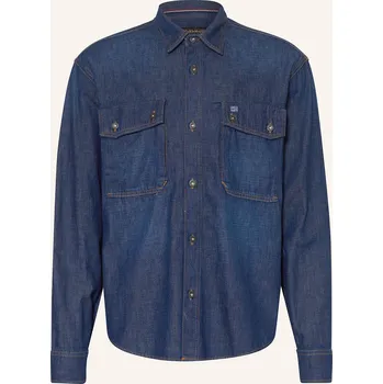Pánská móda Napapijri Pánská Džínová Košile O-Kiene Comfort Fit, tmavě...