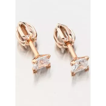 Náušnice Dámské náušnice růžové zlato 585 zirkon 52GZ-5022-CV