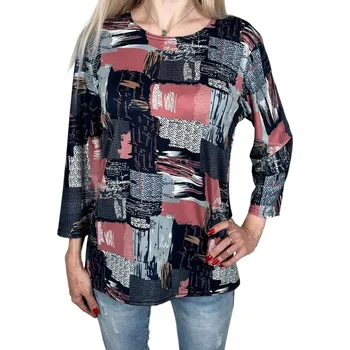 Dámská halenka Dámská růžová halenka s dlouhým rukávem VILMA Barva: Růžová, Velikost: XL