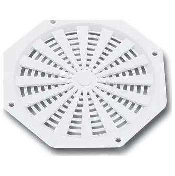 Větrací mřížka Větrací rozeta osmihranná, délka 63 mm, plast bílý