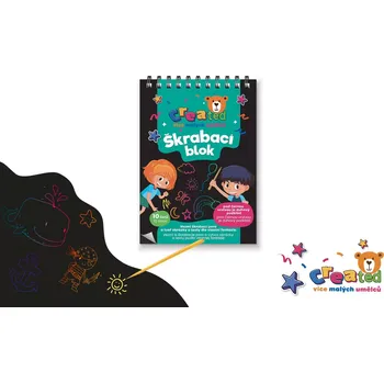 vyškrabávací obrázek Created Škrabací Vyškrabovací notes barevný 10 listů