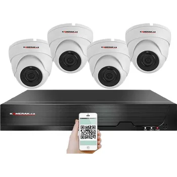 Kompletní kamerový systém PoE IP 4 kamerový set XM-402B 4MPx, CZ menu