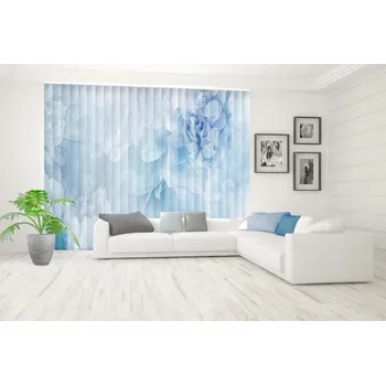 Žaluzie Vertikální fotožaluzie - Něžná pivoňka modrá Látka: Zatemňující