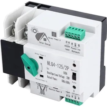 Xtend Solarmi NLQ4-125/2P Přepínač, 2P, 20A, 230V, automatické/manuální ovládání, doba přepnutí <30ms, pro FVE NLQ4-125/2P