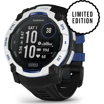 Chytré hodinky Hodinky Garmin INSTINCT 3 SOLAR Limited - 50 mm, whitestone/black/bolt blue