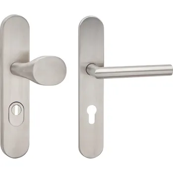 Cobra Bezpečnostní kování C501 plus (nerez) Provedení: K PZ LI (klika levá/koule pro FAB), Rozteč: 90mm