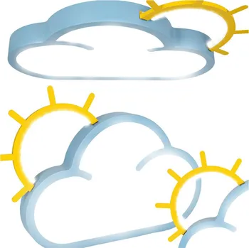 Lampička KIK LED stropní svítidlo plafond do dětského pokoje stmívatelné LUMELA + dálkové ovládání cloud blue