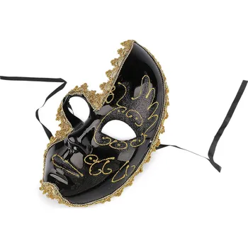 Karnevalová maska Benátská maska - škraboška Varianta: 3 černá, Balení: 1 ks
