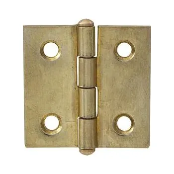 Nábytkové kování Knoflíkový pant - odlehčená verze 30 x 30 mm, mosaz leštěná
