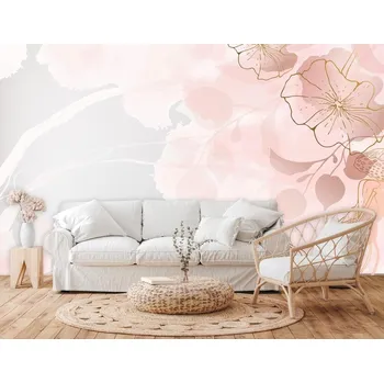 Fototapeta Fototapeta na zeď - Jemné květinové linie Typ: Vliesová