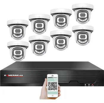 Kompletní kamerový systém PoE IP 8 kamerový set XM-812B 4MPx, CZ menu