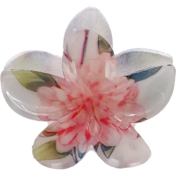 Skřipec na vlasy - s potiskem květů Barva: varianta A