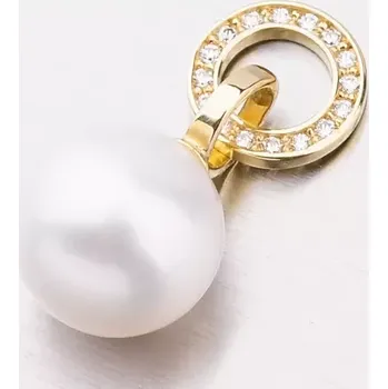 Přívěsek Dámský přívěsek žluté zlato 585 zirkon s perla 53GZ-3123Z