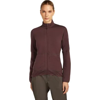 Dámská mikina Dámská merino mikina ICEBREAKER Wmns 400 RealFleece Descender LS Zip, Java velikost: M