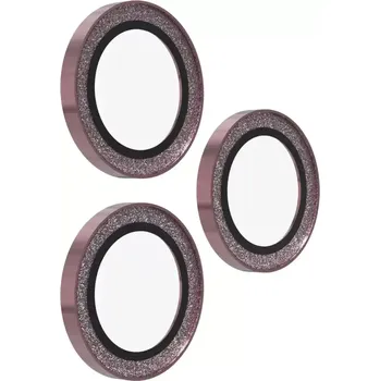 ZAGG Ochranná čočka pro Apple iPhone 17 Pro/Pro Max/16 Pro/Pro Max/15 Pro/Pro Max - růžová třpytka