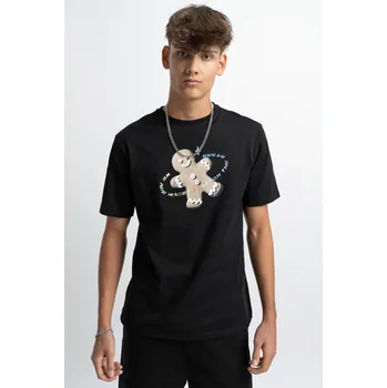 Chlapecké tričko Reporter Young Reporter Young | Chlapecké černé tričko s vánočním motivem perníčku ve vesmíru - Barva ČERNÁ, Velikost 164 243-0440B-69-100-1