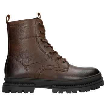 Pánské polobotky Hnědé Kožené Biker Boty Wojas 2406452 41