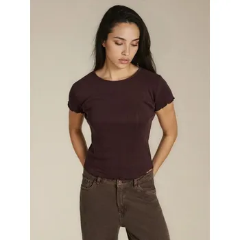 Dámské oblečení Sinsay - Tričko - burgundy - 745IN-93X - 745IN-93X-L