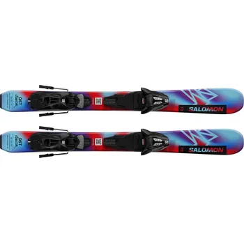Sjezdové lyžování Sjezdové lyže SALOMON L QST Jr XS + C5 GW J75 - Pastel Neon Blue 3 / Poppy Red / Black 90