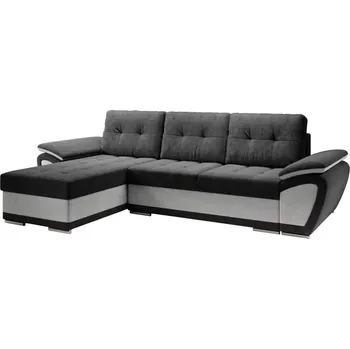 Sedací souprava Rohová sedací souprava Enif Světle šedá/černá Doprava ZDARMA.