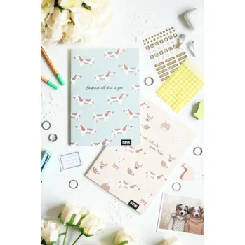 Zápisník Zápisníky pejsci & štěnátka (2 ks) - tečky