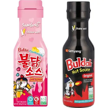 Samyang Buldak ramen - Samyang Buldak degustační set omáček - Original 165 ml + Carbonara 200 g