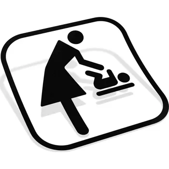 Samolepicí dekorace na vozidlo Samolepka Přebalovací pult Piktogram - 15x15