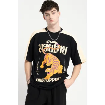 Chlapecké tričko Reporter Young | Chlapecké černé tričko „Unstoppable“ s tygřím potiskem - Barva ČERNÁ, Velikost 164 253-0440B-50-100-1
