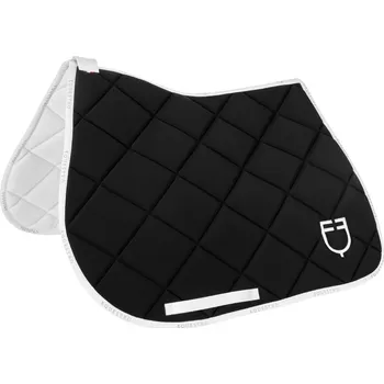 EQUESTRO Dečka podsedlová GP Logo Equestro, všestranná, černá/bílá FULL