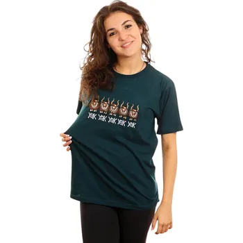 Pánské tričko Tričko "Yak Yak Yak" zelená Velikost: 42