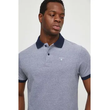 Pánské tričko Bavlněné polo tričko Barbour tmavomodrá barva, MML0628 59C, vel. S