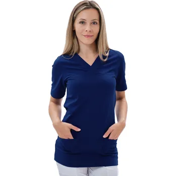 Zdravotnický oděv Perlička® Zdravotnická košile LUJZA Tmavěmodrá Barva: Tmavěmodrá, Velikost: S