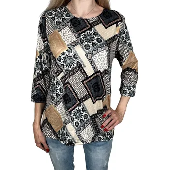 Dámská halenka Dámská béžová halenka s dlouhým rukávem EDITA Barva: Béžová, Velikost: L