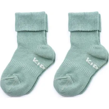 KipKep Dětské ponožky Stay-on-Socks 2 páry Pale Green Vel. 6-12 měs.