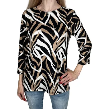 Dámská halenka Dámská béžová halenka s dlouhým rukávem ILONA Barva: Béžová, Velikost: L