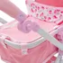 Kočárek pro panenku Baby Mix Kočárek pro panenky 2v1 Sophie růžový s třešněmi