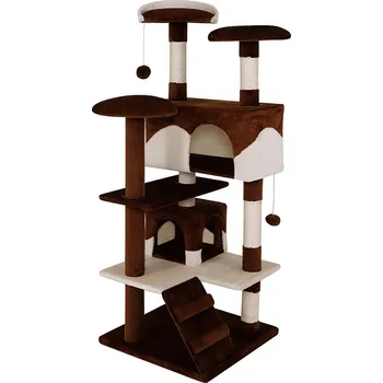 Škrabadlo Lionto, 130 cm hnědé/béžové pro kočky