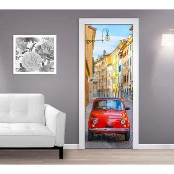 Fototapeta Samolepící fototapeta na dveře - Ulička s autem
