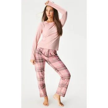 Dámské pyžamo Bavlněné pyžamo Queen dlouhé