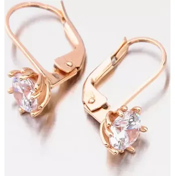 Náušnice Dámské náušnice v růžovém zlatě se zirkony 52GZ-8001CV-KL