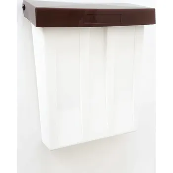 Poštovní schránka VRBNO poštovní schránka stojatá BÍLÁ+střecha hnědá