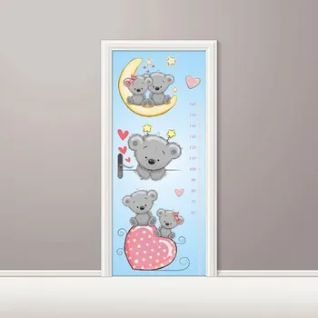 Fototapeta Samolepící fototapeta na dveře - Dětský metr s medvídky
