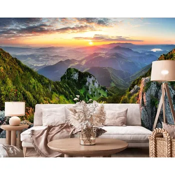 Fototapeta Fototapeta na zeď - Hory při západu slunce Typ: Vliesová