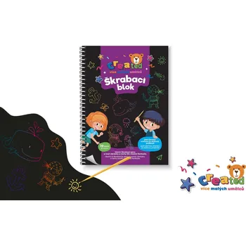 Houpací síť Created Škrabací - Vyškrabovací notes barevný - 10 listů - fialová