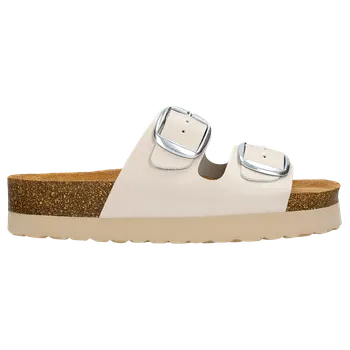 Dámské žabky Béžové Dámské Žabky Na Vysoké Korkové Platformě Wojas 7414754 39