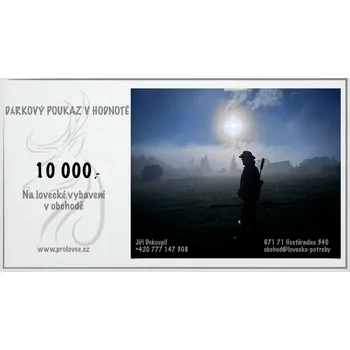 Pozvánka Dárkový poukaz na lovecké potřeby 10000